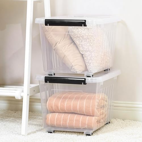 Citylife 54 Quart Large Clear Plastic Storage Bins with Lids 2-Pack - Image 3
