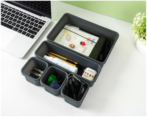 Gonice 18 PCS Interlocking Drawer Organizers Plastic Desktop Organizer Tray - Image 6
