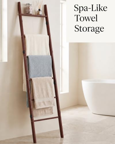 Blanket Ladder 6 Tier with Shelf for Living Room Bedroom and Bathroom - Image 4