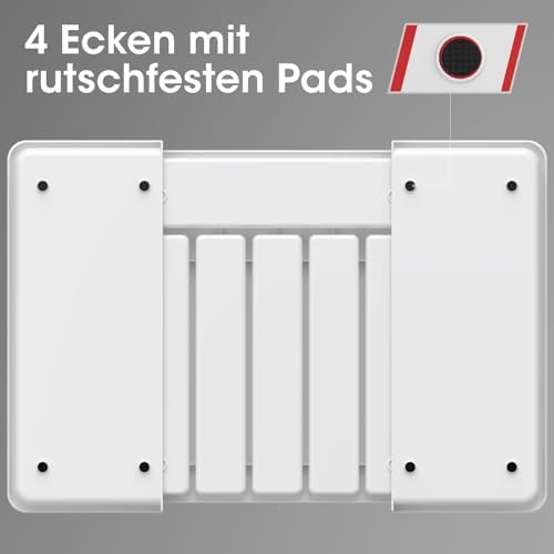 Aujen Silverware Drawer Organizer, Adjustable Utensil Cutlery Tray - Image 7