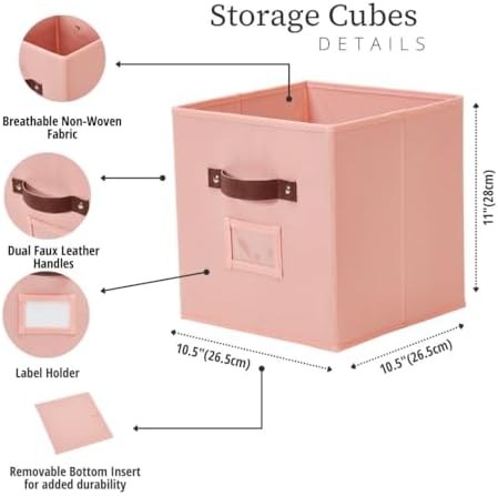 DECOMOMO Storage Bins, Cube Storage Bin with Labels - Image 3