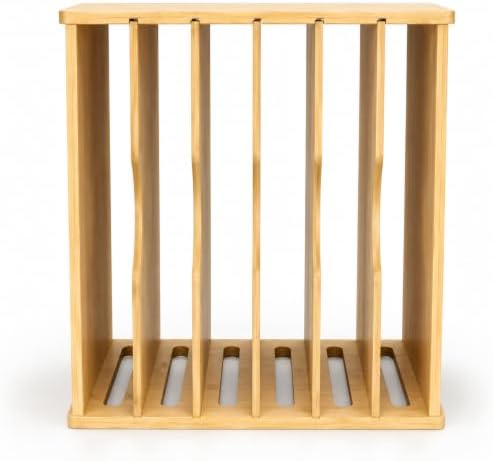 Cookie Sheet Organizer for Cabinet, 7 Tier Wooden Tray Divider by Unknown