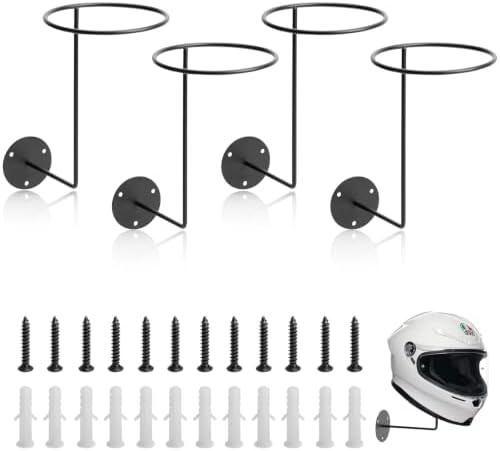 4 Pack Helmet Holder Wall Mount,Motorcycle Helmet Holder, by Unknown