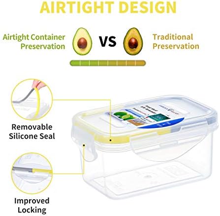 KIGI Small Plastic Food Storage Container, 4-Pack (0.73 Cup) - Image 3