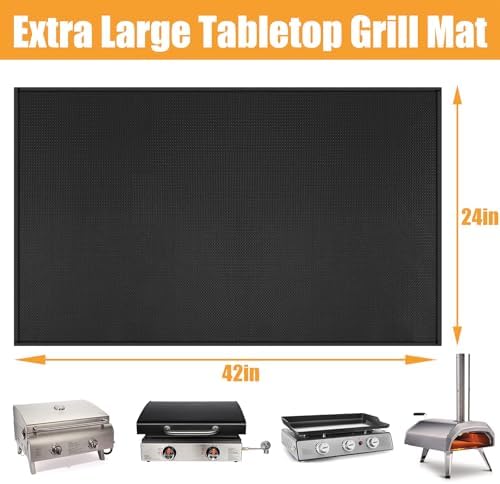 Heat Resistant Mats for Countertop fits Tabletop Grill, 42x24x0.04in, Black - Image 5