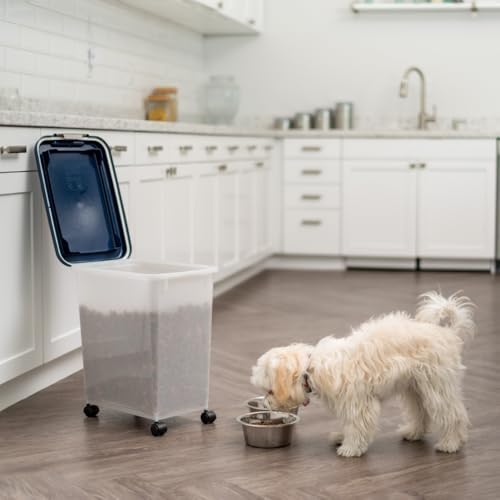IRIS USA Dog Food Storage Container, Up to 30 lbs, Navy/Pearl, Made in USA - Image 5