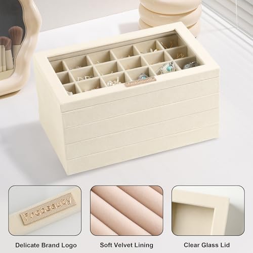Frebeauty Stackable Jewelry Trays,Set of 4 Jewelry Organizer for Drawer - Image 5