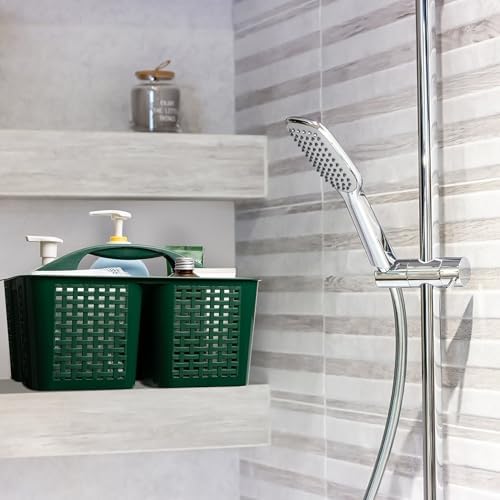 Tiawudi Portable Shower Caddy, Caddy Organizer with Handle, Plastic Shower Basket Hold Soap, Shampoo, Hair Supplies and Beauty Products, Cleaning Supplies Organizer for Home, Dorm, Shelf and Cabinet - Image 6