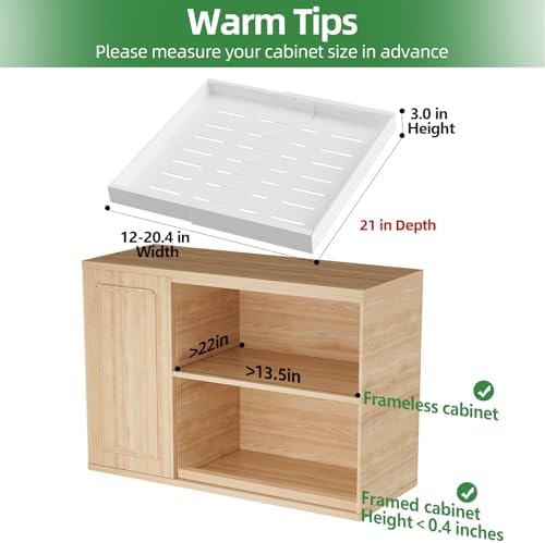PAKETA 4 Pack Expandable Pull Out Cabinet Organizer,21" Deep - Image 2