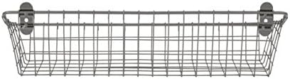 Spectrum Medium Wire Wall Basket Industrial Gray Rustic Wall Bin, Vintage Wire Basket Wall Mount Organizer Wire Basket for Modern Pantry Kitchen and Bath, Versatile Storage Basket Hanging Wire Caddy - Image 6