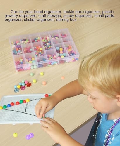 8 PCS 36 Grids Bead Organizer Box Plastic Box Clear Box Organizer 3600 Tackle Box Organizer Bead Containers Plastic Organizer Compartment Organizer Box Jewelry Earring Organizer (8 Pcs) - Image 6