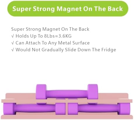 Magnetic Spice Rack with Jars Magnetic Spice Rack for Refrigerator 24 Spice Jars with Label Magnetic Shelves for Fridge 4 Pack Pink - Image 4