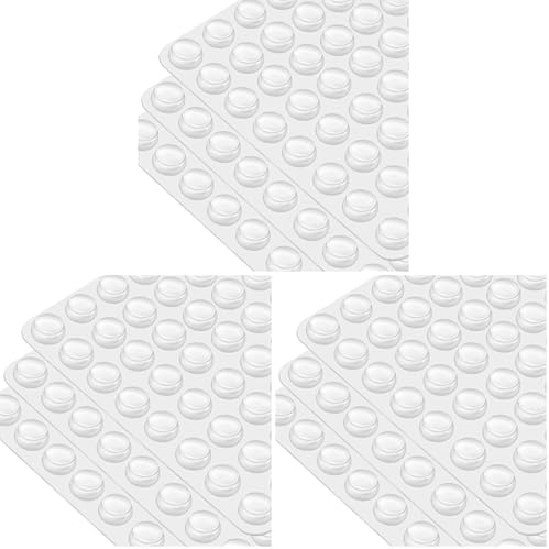 CHUNZEXI 320 PCS Cabinet Door Bumpers Clear Self Adhesive- Rubber Door Stoppers for Cabinets and Drawers (Pack of 3) by CHUNZEXI