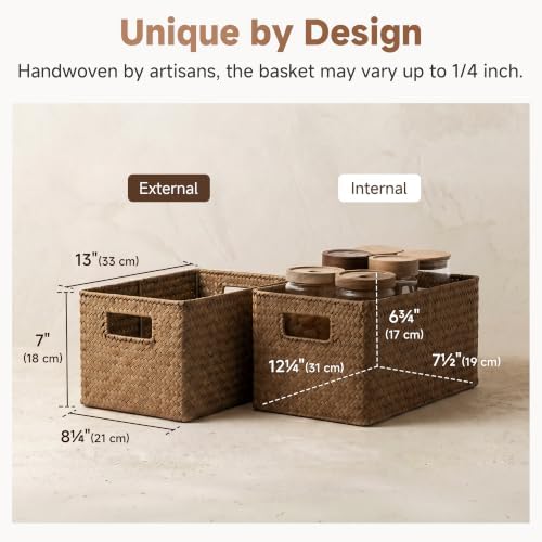 StorageWorks Wicker Baskets for Storage, Woven Baskets for Organizing - Image 3