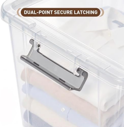 Citylife 2-Pack 58.1 QT Clear Plastic Storage Bins with Latching Lids - Image 3