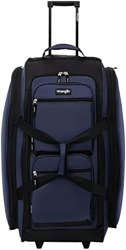 Wrangler Wesley Rolling Duffel Bag, Navy Blue, Large 30-Inch - Image 4