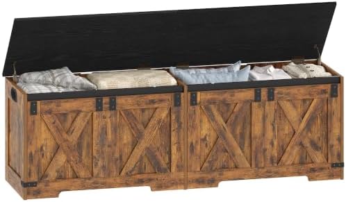Hzuaneri 59 inches Farmhouse Storage Chest and Bench | 70 Gal | 330lb Seat by Hzuaneri