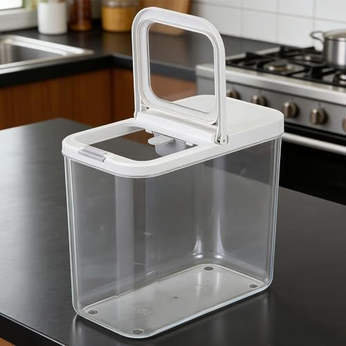 YEXEXINM Pet Food Storage Container with Lid & Scooper 10-15lbs/12L Dog Food Storage Container Clear Airtight Cat Food Storage Container BPA Free Dog Treat Container Store Dry Food for Pantry Kitchen - Image 7