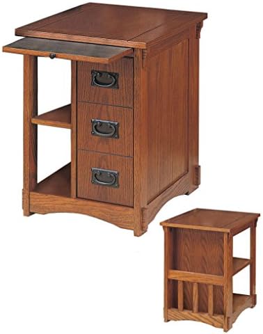 Powell Furniture Mission Oak Powell Magazine Cabinet Table, 22.5"L x 18.125"W x 24"H by Powell