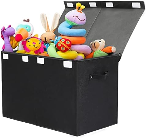 122L Large Toy Box Chest Storage with Lid, Collapsible Kids Toy Storage by popoly
