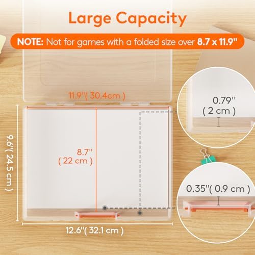 Lifewit Board Game Storage Containers with Handle, 11.9''x8.7'', 10 Pcs - Image 2