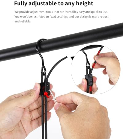 BaiNong Adjustable Closet Hanging Rod 48" Black Closet Rod Extender - Image 6