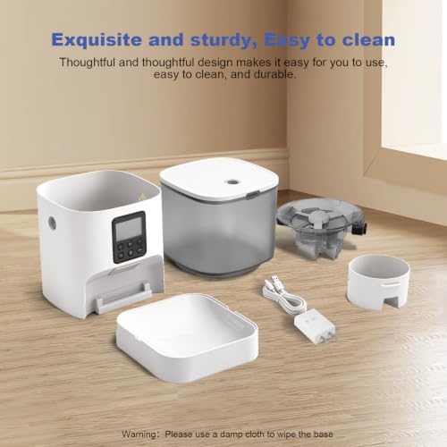 ANDOLL HOME Automatic Cat Feeder,4L Timed Cat＆Dog Dry Food Dispenser - Image 5