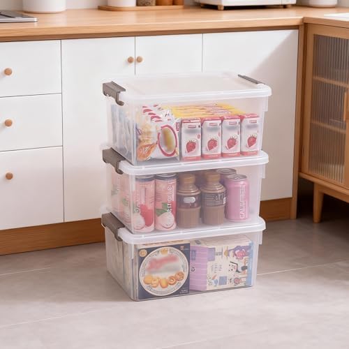 Citylife 17 QT Clear Storage Bins with Lids 1 Pack Plastic Storage Bins - Image 5