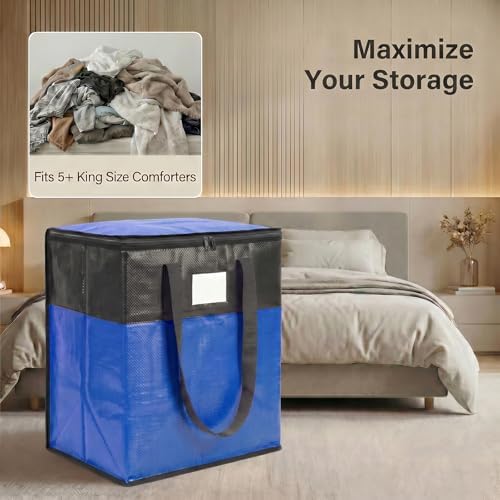 4Pack (110L*2+180L*2) Extra Large Moving Bags, Blue - Image 3