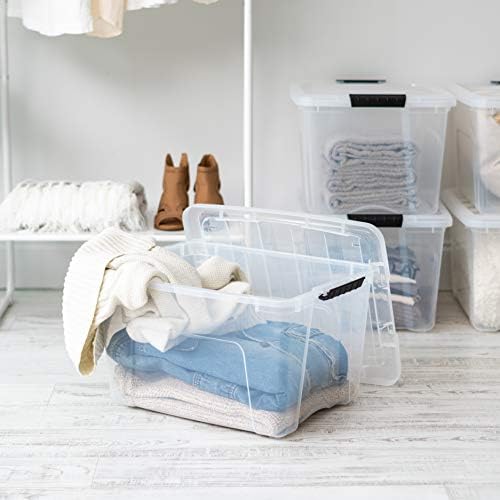 IRIS USA 4-Pack 40 Quart Storage Bins with Lids, Clear - Image 4