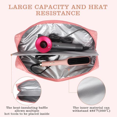 Suafrnut Large Heat Resistant Hot Hair Tools Organizer Bag(17.7" x 3.9") - Image 4