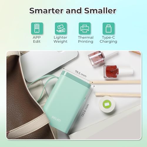 Nelko P21 Label Maker Machine with Tape, Bluetooth Label Printer, Green - Image 4