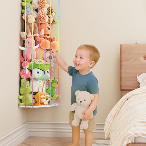 BBLIKE Stuffed Animal Storage, Corner Plush Toy Organizer with Hardware - Image 4