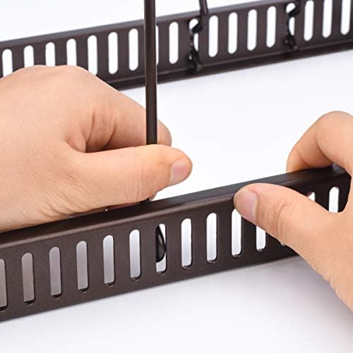 Toplife 10+ Bakeware Organizer Rack for Kitchen Bakeware, Cookware, Dinnerware, Cutting Boards, Plates, Pot and Pan Lids (Brown) - Image 4