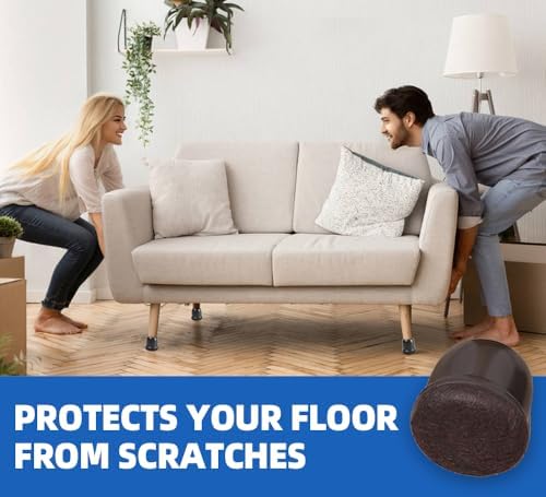 24PCS Small Chair Leg Floor Protectors for Hardwood Floors, Fit 0.55"-0.75" - Image 2