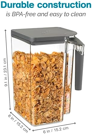 Polder 4-Quart Handle-It Food Grade, BPA Free Storage Canister, Stackable, Secure handle for easy one handed pour - Image 2