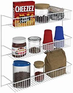 ClosetMaid 3-Tier Hanging Wall Mounted Metal Rack for Spices, Shelf Storage, Pantry Organization, Laundry, Kitchen, Bathroom, White, 8022 - Image 4