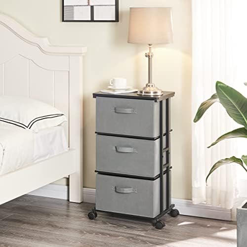 MAX Houser Dresser Tower with 3 Drawers, Grey - Image 4