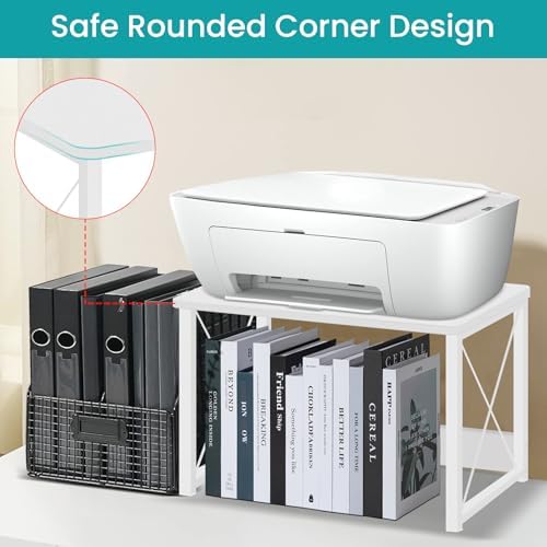 ELITEROO Desktop Printer Stand with Storage, Printer Stand Shelf - Image 3
