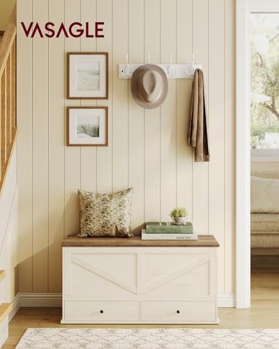 VASAGLE Storage Chest with 2 Fabric Drawers, 15.7 x 39.4 x 19.9 Inches - Image 2