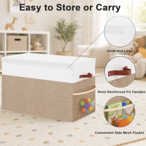 Large Toy Storage Box with Lid, Toy Chest Organizer Bin for Kids - Image 5