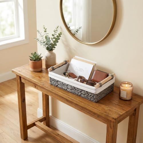 Storage Wicker Basket for Organizer Baskets for Shelves Organizing - Image 4