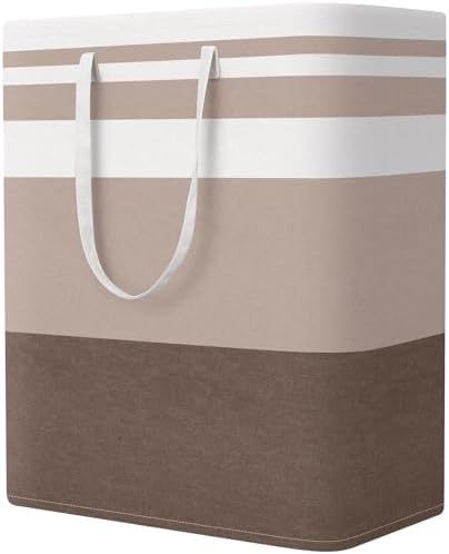 StorageRight Laundry Basket Hamper, 125L Collapsible Clothes Storage, Khaki by StorageRight