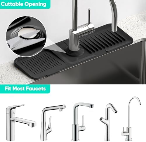 17.7'' Faucet Mat for Kitchen Sink Splash Guard Drain Mat Behind Faucet - Image 5