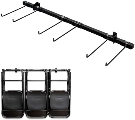 StoreYourBoard Chair Storage Rack Triple – Heavy Duty Folding Chair Rack for Home & Garage Organization, Holds 300 lbs, Chair Hangers for Folding, Patio, Beach & Camping Chairs - Image 6