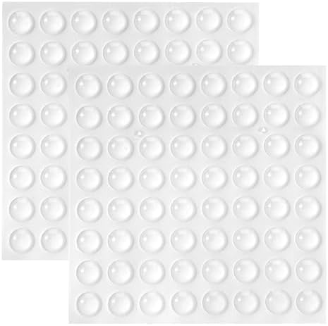 CHUNZEXI 200 PCS Clear Cabinet Door Bumpers, 1/4 Inch Round Rubber Pads by CHUNZEXI