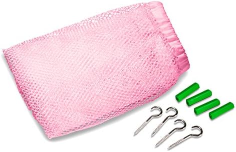Handy Laundry Jumbo Toy Hammock - Organize stuffed animals or children's toys Looks great with any décor while neatly organizing kid's toys and stuffed animals. Expands to 5.5 feet - Pink - Image 6