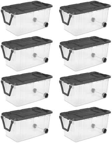Sterilite Modular Stacker Box with Latching Lid, 40 Quart, 4-Pack - Image 5