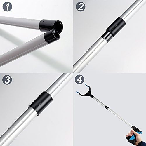 Grabber Reacher Tool, 32" Grabbers for Elderly, Lightweight Extra Long Handy Trash Claw Grabber, Mobility Aid Reaching Assist Tool for Trash Pick Up, Nabber, Litter Picker, Arm Extension (Blue) - Image 6