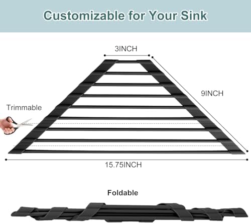 MERRYBOX Triangle Roll Up Dish Drying Rack Over The Sink, 2025 Anti-Rust Sink Drying Rack with Full Silicone Wrapped- Anti-Slip, Space Saving, Durable Organizer for Kitchen - Image 3